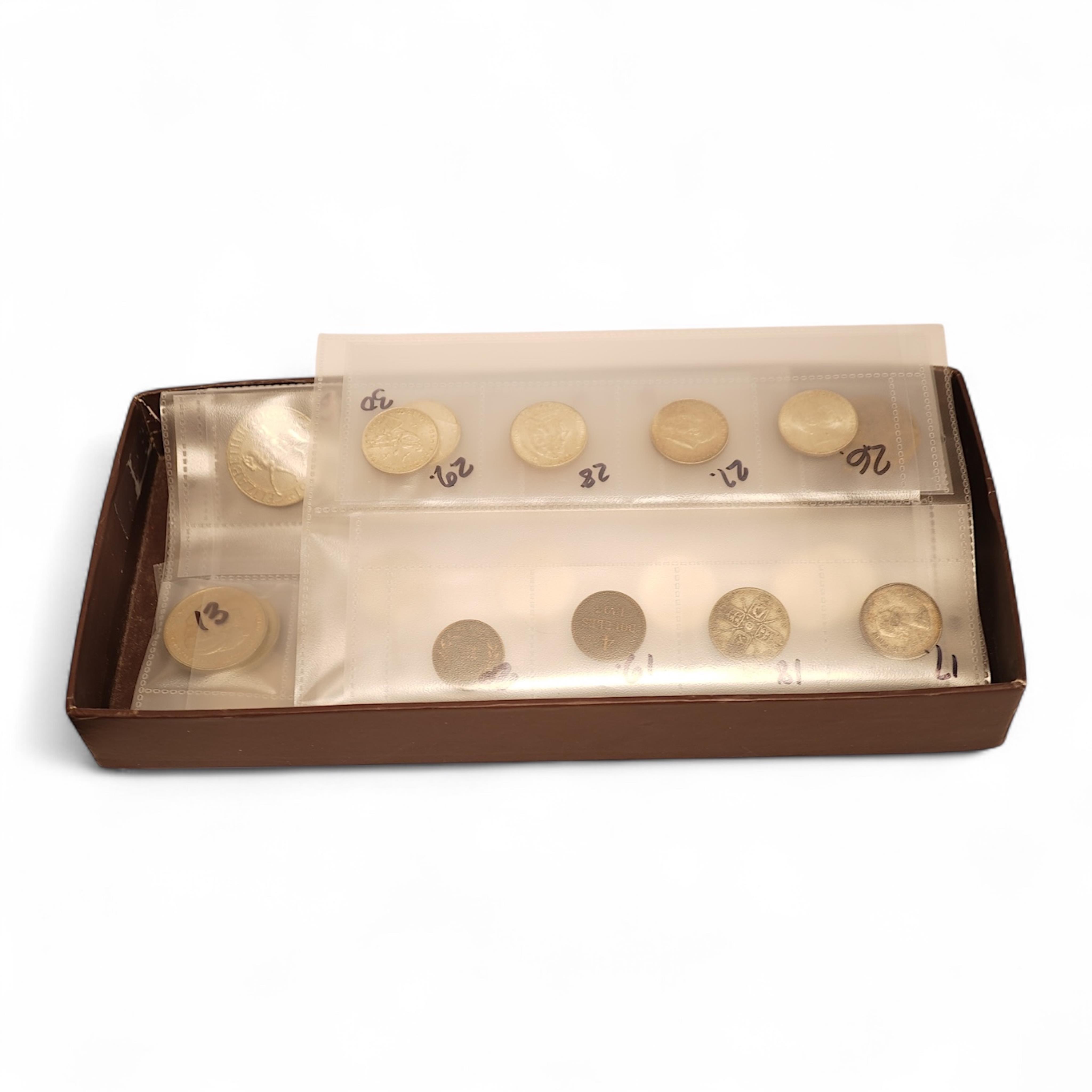 Austria, silver coins, fifteen 2 shillings, 1930s and other coins, including-, five - Death of Engelbert Dollfuss 2 Schillings, 1934, VF to about EF, two - 200th Anniversary of birth of Joseph Haydn 2 schillings, 1932, a